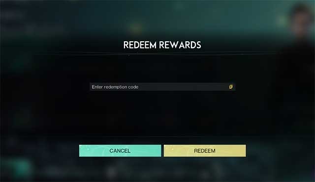 Nhập code từ danh sách trên vào hộp văn bản