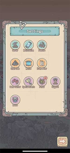 Mở cài đặt và nhấp Snail Code