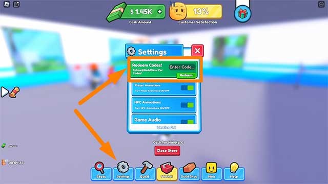 Quy trình đổi code Roblox Supermarket Simulator rất dễ thực hiện