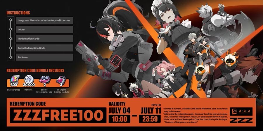 Đổi code Zenless Zone Zero