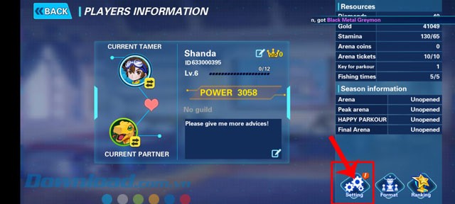 Chạm vào biểu tượng ảnh đại diện.