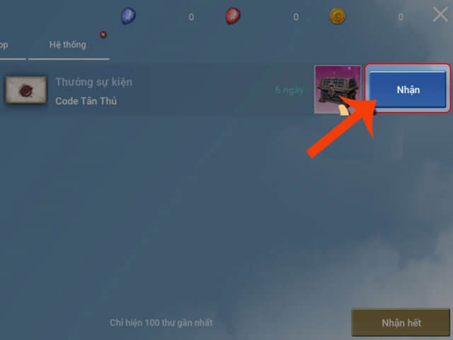 Nhận phần thưởng