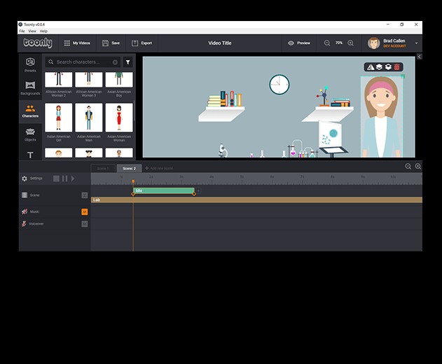 Toonly tạo video đa mục đích sử dụng