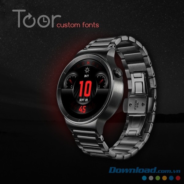 Toor Watch Face for Android Wear giúp người dùng thay đổi mặt đồng hồ như ý muốn