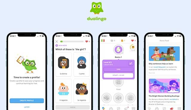 Duolingo hỗ trợ 40 ngôn ngữ trong hơn 100 khóa học