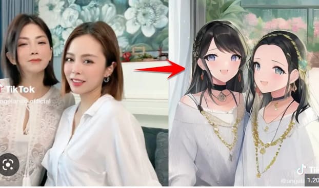 Tạo ảnh Anime bằng hiệu ứng Tiktok
