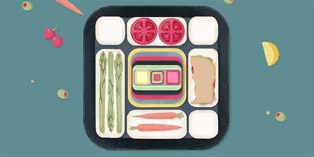 Sắp xếp đồ ăn khít vào hộp