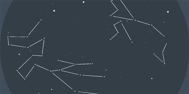 Đặt các ngôi sao trên bầu trời để hoàn thành một chuỗi chòm sao