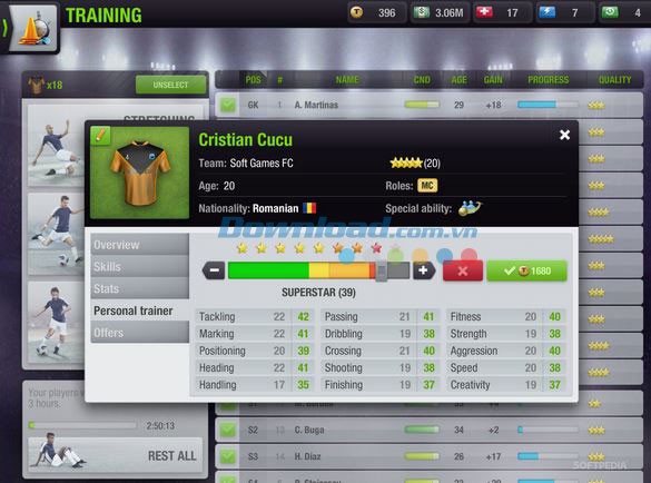 Đào tạo kĩ năng cho cầu thủ