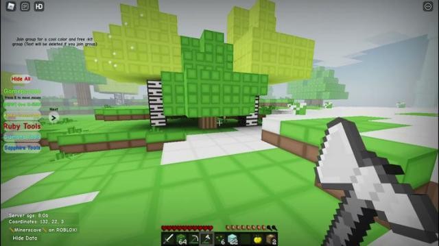 Minerscave là game Roblox khá giống Minecraft