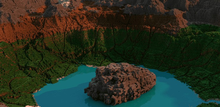 Hồ Crater trong Minecraft