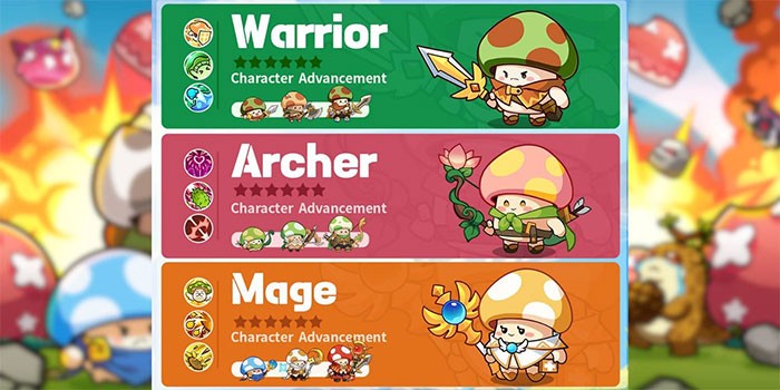 Những class nhân vật trong Legend of Mushroom