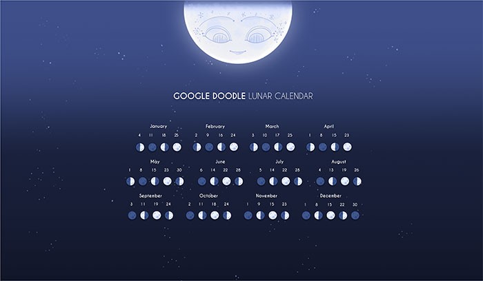Hình nền Google Doodle chủ đề Rise of the Half Moon
