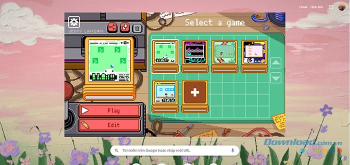 Google cung cấp 5 minigame với đồ họa pixel để người chơi trải nghiệm