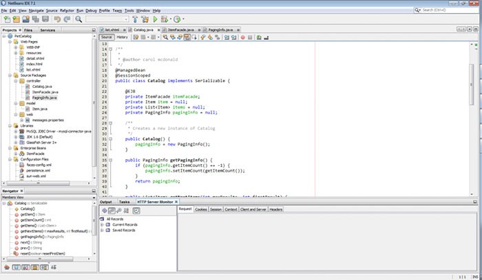 Giao diệp lập trình của NetBeans