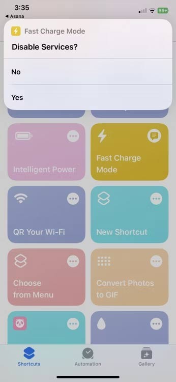 Chế độ sạc pin nhanh