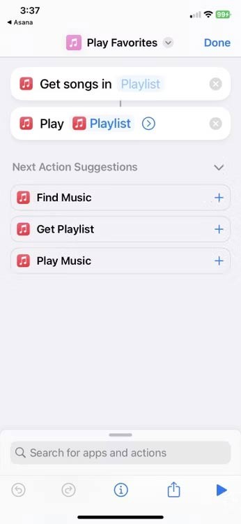 Shortcut Play Favorites