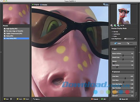 Topaz DeJPEG cho Mac