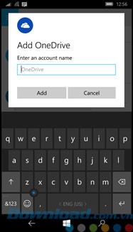 Thêm tài khoản đám mây