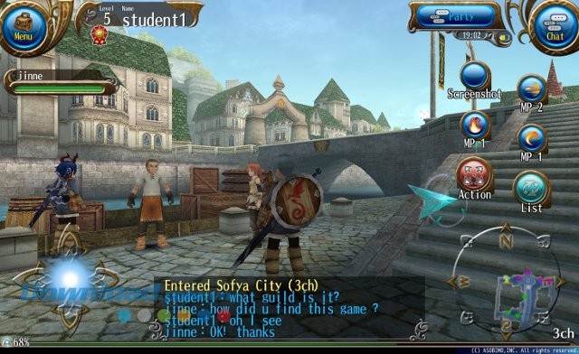 Giao diện màn đấu game Toram Online