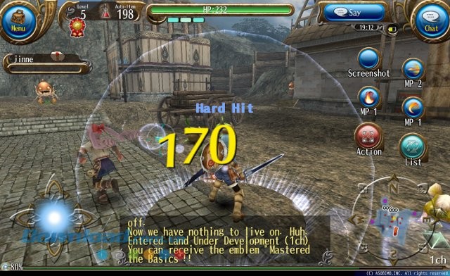 Các nút tính năng trong game Toram Online