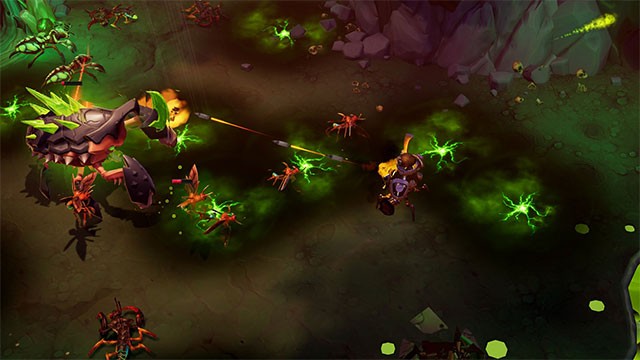 Đối mặt với nhiều loại kẻ thù nguy hiểm trong khi chơi Torchlight 3
