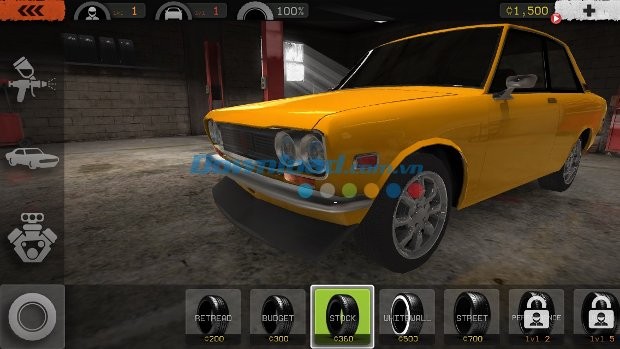 Nâng cấp xe đua trong gara