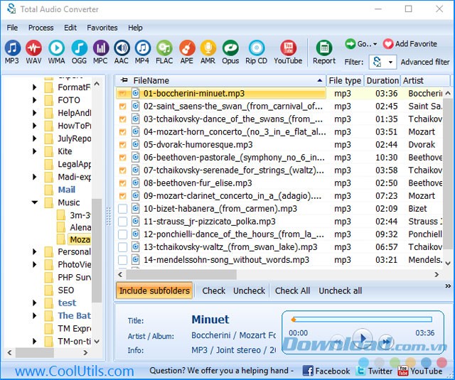 Giao diện chính của Total Audio Converter