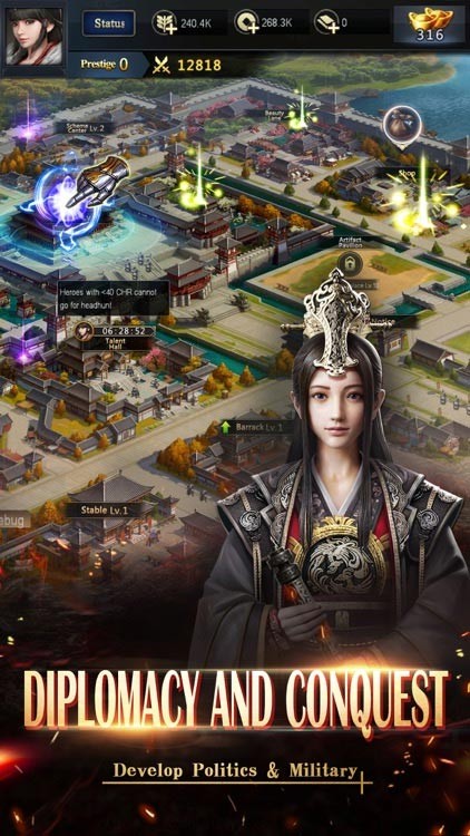 Lập chiến thuật ngoại giao và phát triển quân đội