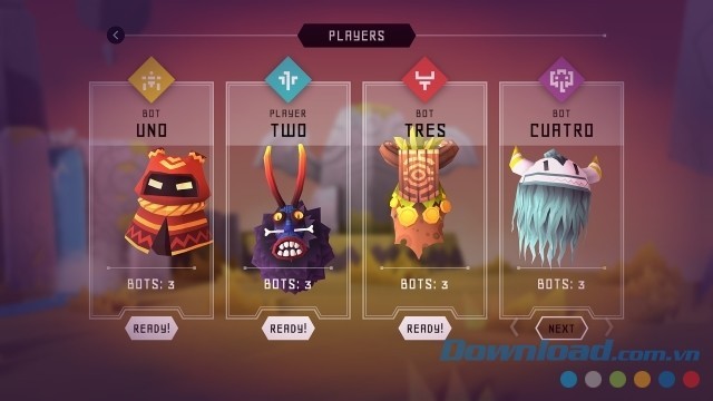 Tham gia vào các trận đấu với máy trong game vui miễn phí Totemori cho Windows, Mac và Linux