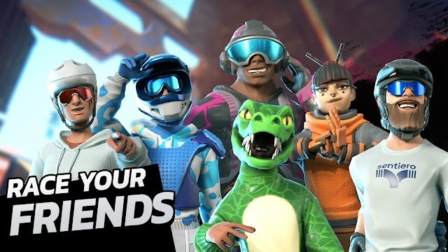 Đua xe đạp với bạn bè trong Touchgrind X