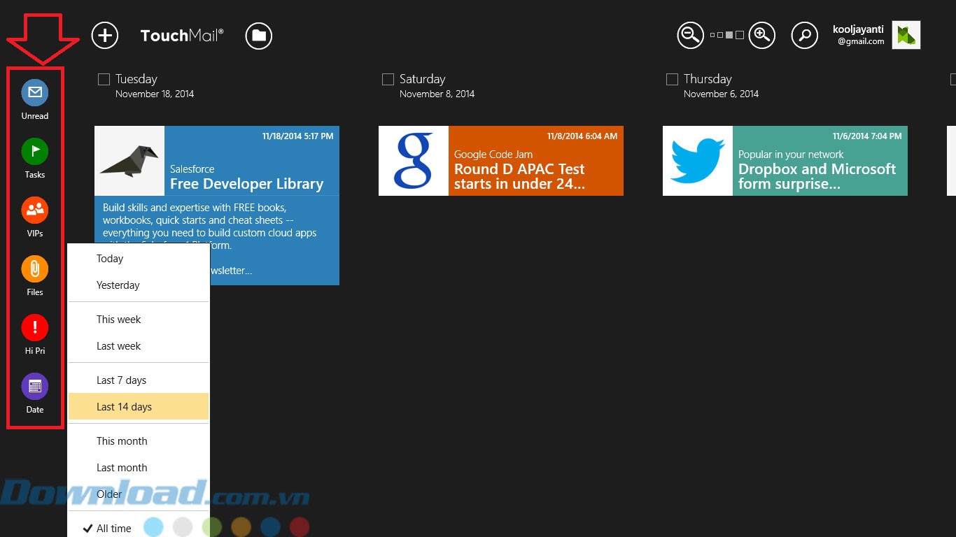 Bộ lọc mạnh mẽ của ứng dụng