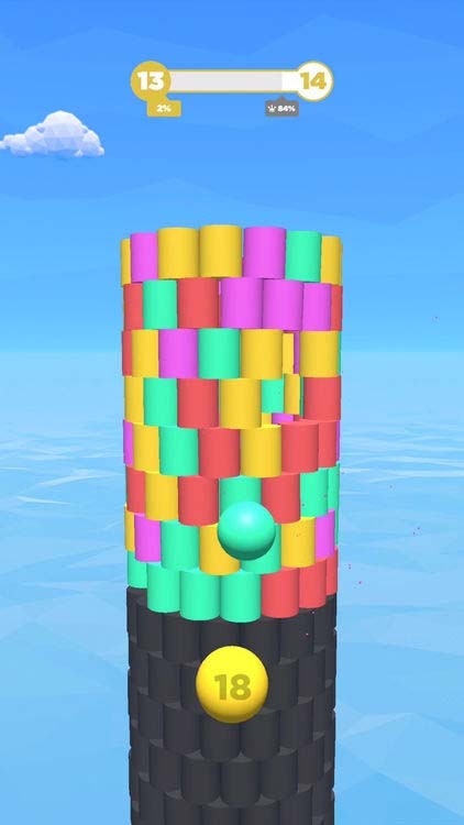 Mục tiêu của người chơi trong Tower Color là làm đổ tòa tháp