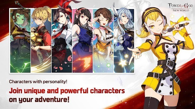 Tương tác với các nhân vật trong Tower of God để xây dựng một đội hùng mạnh