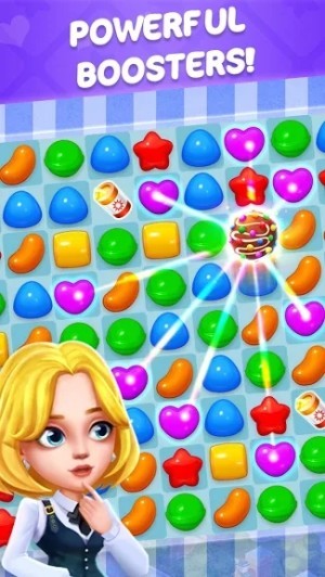 Nhiều bổ trợ tăng cường hấp dẫn giúp bạn nhanh chóng vượt qua các level match 3