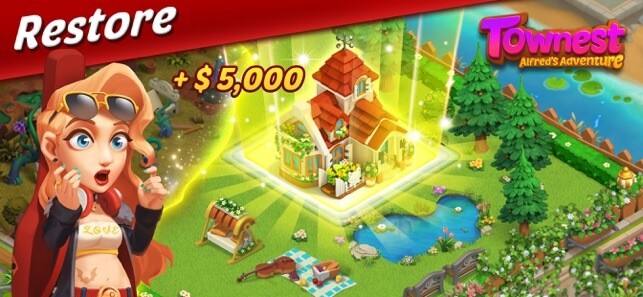 Khôi phục thị trấn quê nhà trong Townest cho iOS