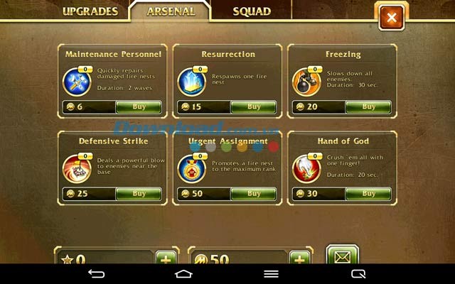 Kho vũ khí và đạn dược trong Toy Defense 2