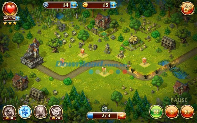 Giao diện game Toy Defense 3: Fantasy