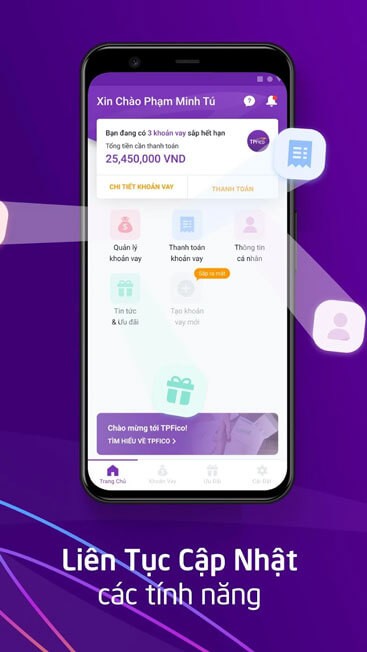 Liên tục cập nhật tính năng
