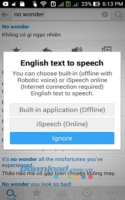 Tra câu cho Windows Phone