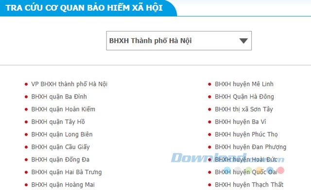 Tra cứu cơ quan đóng BHXH
