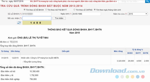 Quá trình đóng BHXH