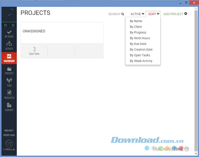 Lọc dự án theo nhiều tiêu chí