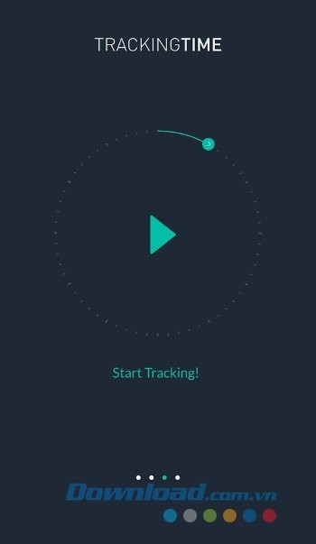 Giao diện ứng dụng TrackingTime