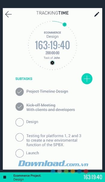 Theo dõi tiến độ công việc với TrackingTime