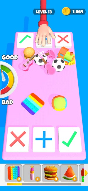 Đặt đồ lên bàn để trao đổi với người khác