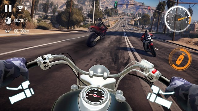 Trải nghiệm sự phấn khích khi đua xe mô tô tốc độ cao trong game Traffic Bike Driving Simulator