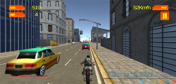 Giao diện game Traffic Moto Racing 3D