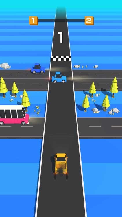 Game lái xe vượt các phương tiện giao thông trên đường phố đông đúc - Traffic Run!