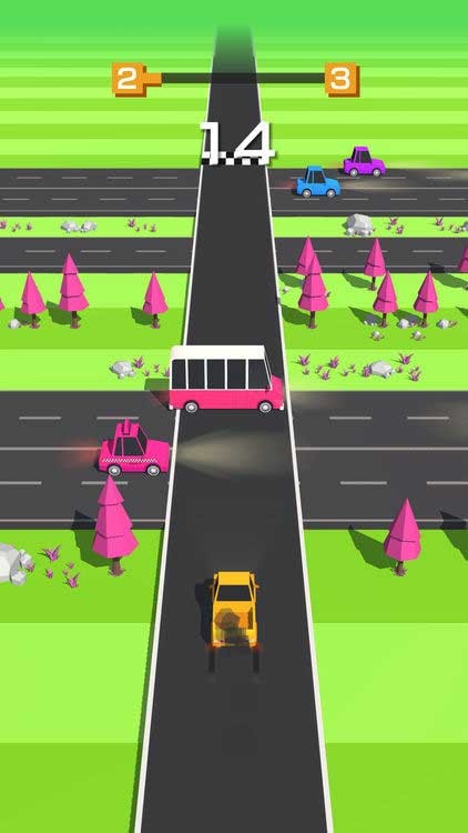 Hàng trăm màn chơi thách thức đang chờ đợi bạn trong Traffic Run!